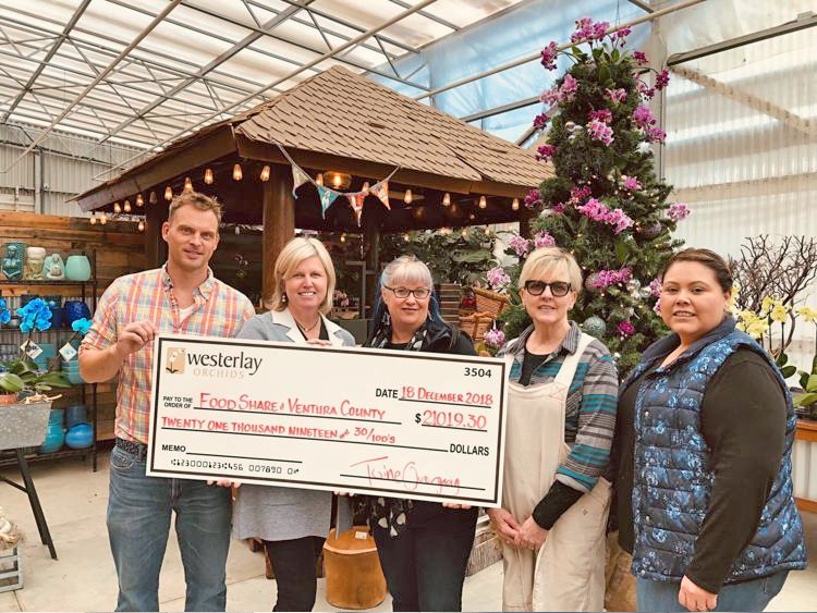 Westerlay Orchids Donates $21,030.19 to FOOD Share