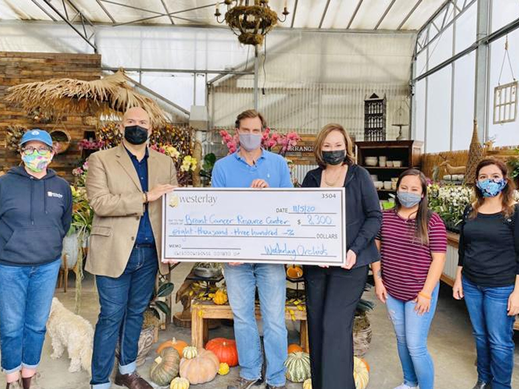 Westerlay Orchids Raises $8,300 for Breast Cancer Resource Center